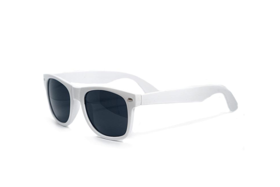 Witte Wayfarer Brillenbaas