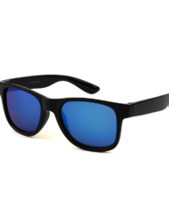 Kinder wayfarer zwarte met blauwe spiegelglazen "Smurf"