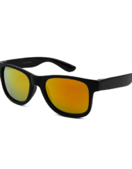 Kinder wayfarer zwart met goud-rode spiegelglazen "Bumba-rumba"