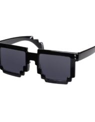 Festival pixel zwarte zonnebril met zwarte glazen "Pixblack"