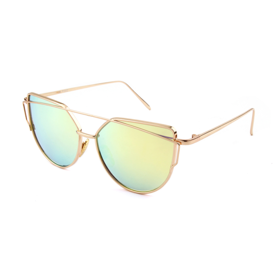 Pilotenbril met goud-gele polarized spiegelglazen Primadonna 2202M-3S17 Brillenbaas